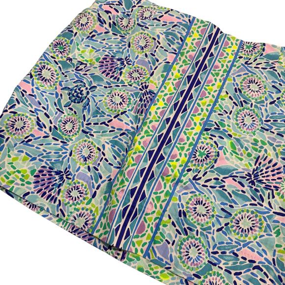 Lilly Pulitzer colorful skirt skort sz 10 zip up in back floral bright - Picture 3 of 14